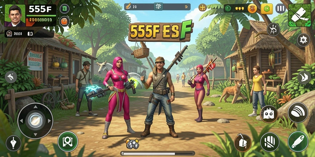 Tampilan gameplay 555F yang menarik dan imersif.