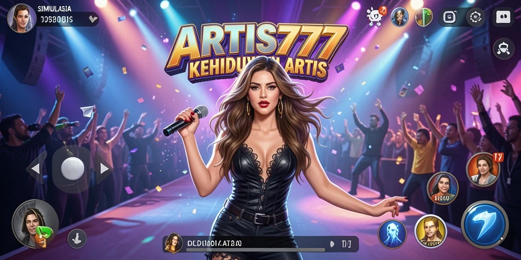 Screenshot ARTIS777 menunjukkan gameplay menarik kehidupan seorang artis.