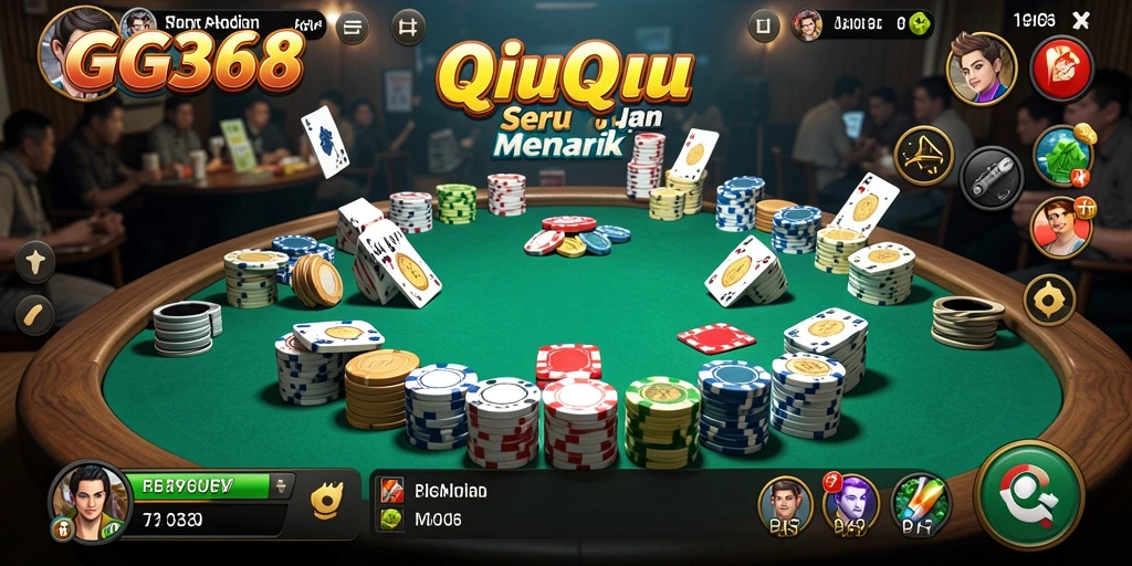 Tampilan dinamis dari gameplay QiuQiu di GG368.