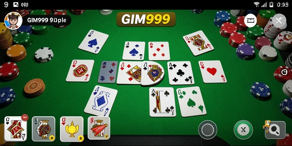Tampilan gameplay GIM999 dengan kartu Gaple yang menarik.
